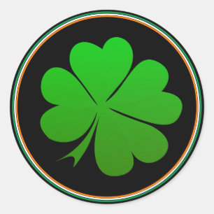 Autocollants Drapeau Irlandais, Trèfle, Chanceux, 