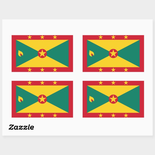 Autocollants du drapeau grenadien (Feuille)