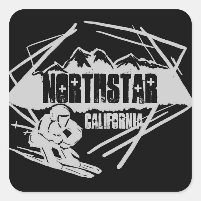 Autocollants du logo noir du ski Northstar Califor (Devant)