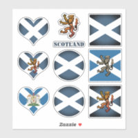 Autocollants écossais, Drapeau écossais Lion Heart