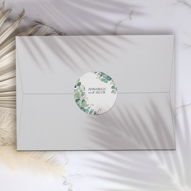 Autocollants élégants de feuilles à l'aquarelle (Créateur téléchargé)