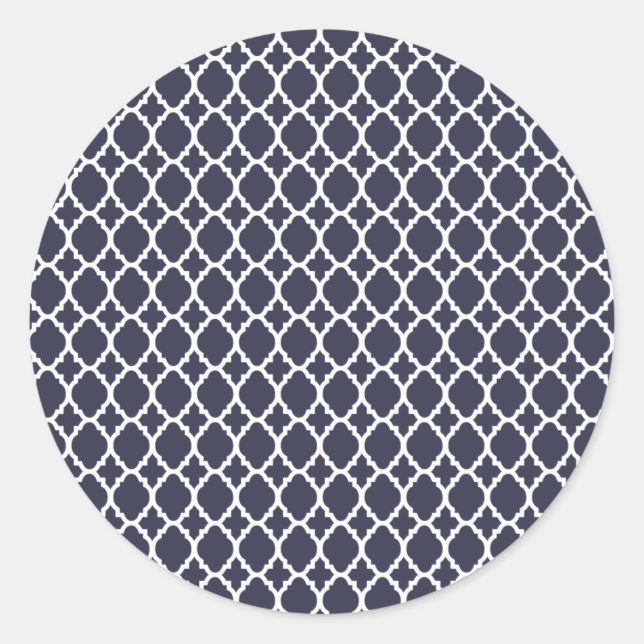Autocollants en carreaux bleu marocain Navy (Devant)