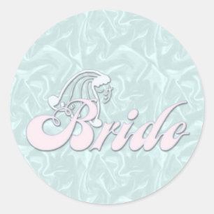Autocollants en soie Turquoise Bride