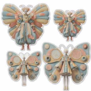 Autocollants en vinyle pour filles papillons excen