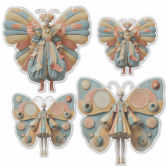 Autocollants en vinyle pour filles papillons excen