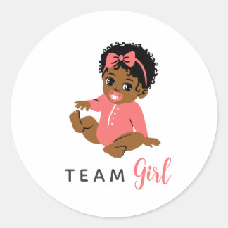 Autocollants Équipe Fille Bébé Noir Révélation de 