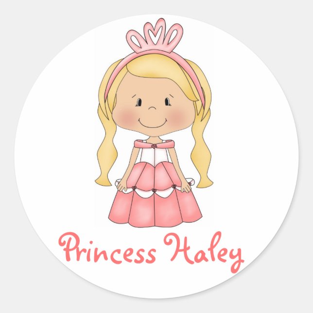 Autocollants étiquettes Princess Personnalisés (Devant)