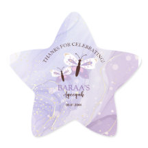 Autocollants étoile Aqeeqah Papillon Violet Faveur