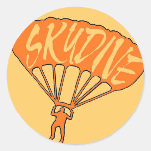 Autocollants fanatiques de fenêtre orange skydive