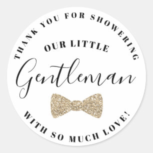Autocollants Faux Gold Glitter pour Baby Shower Bo
