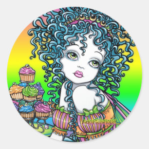 Autocollants féeriques d'art de couture de gâteau