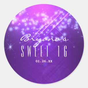 Autocollants Fête ambiance Purple Sparkle Glam Clu