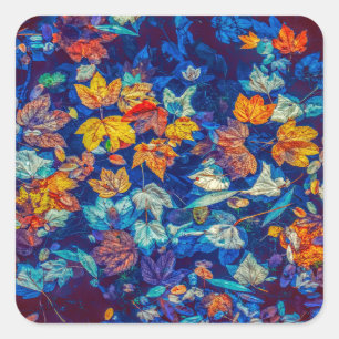 Autocollants feuilles abstraits