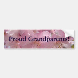 Autocollants fiers grands-parents ! Fleurs roses