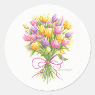 Autocollants Fleurs Bouquet de Tulipes