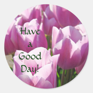 Autocollants Fleurs de Tulipe Violette 'Bonne Jour