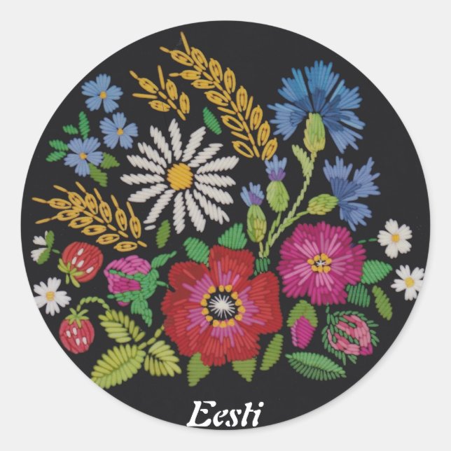 Autocollants Fleurs sauvages estoniens (Devant)