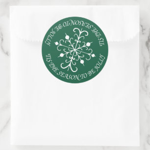 Autocollants Flocon de Neige Vert Profond