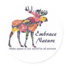 Autocollants Floral Moose Nature