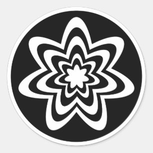 Autocollants floraux d'explosion, noirs