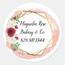 Autocollants floraux roses