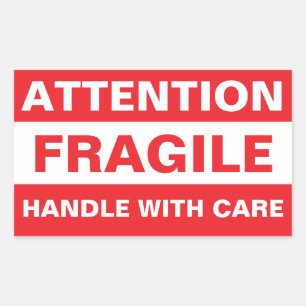 Autocollants Fragiles Attention en Gros (Manipuler
