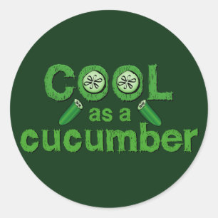 Autocollants frais de concombre