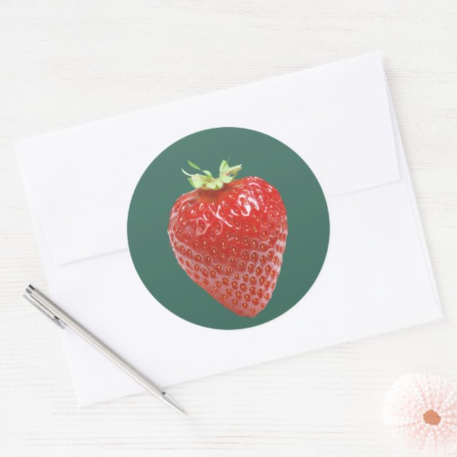 Autocollants fraise doux choix – Dessinés à la mai (Enveloppe)