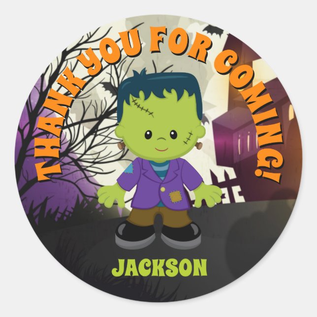 Autocollants Frankenstein Halloween Enfants Person (Devant)