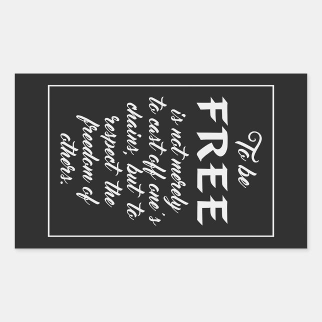 Autocollants Freedom Quote (Devant)