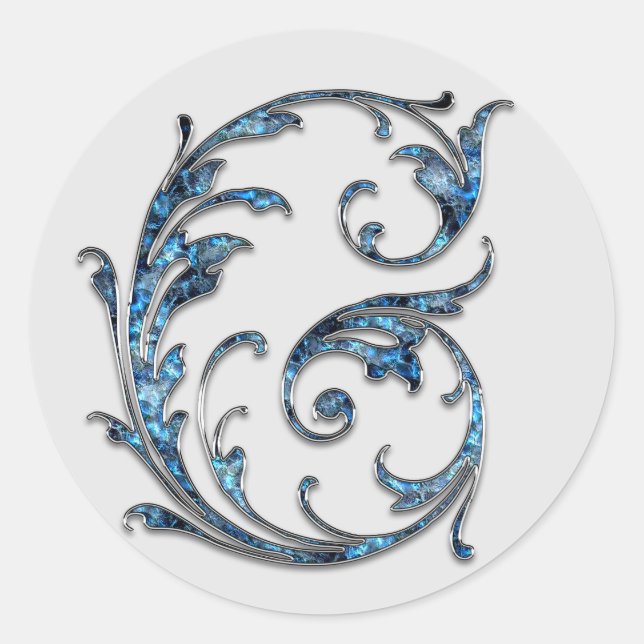 autocollants G initiaux monogramme (Devant)