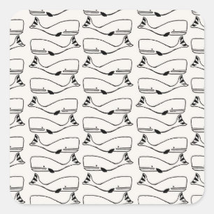 Autocollants géométriques de motif de baleine