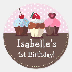 Autocollants Girly d'anniversaire de petits