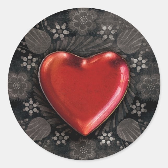 autocollants goth heart love (Devant)