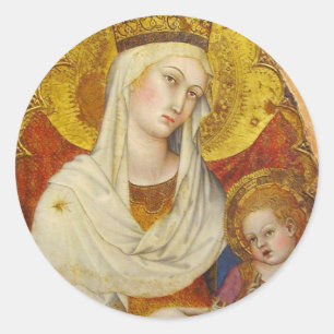 Autocollants gothique Madonna et Enfant