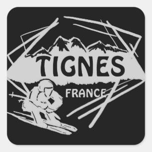 Autocollants gris noirs d'art de logo de ski de