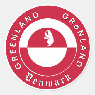 Autocollants Groenland, Ours, Drapeau patriotique 