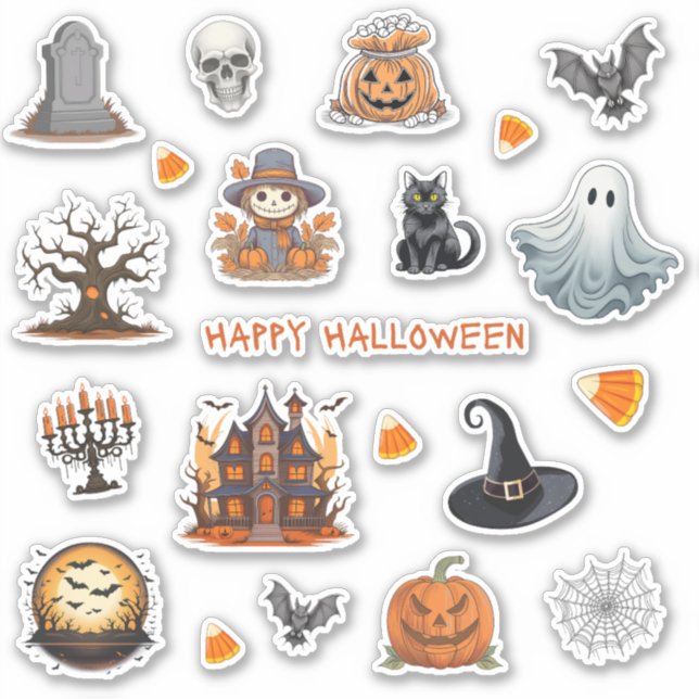 Autocollants Halloween | Autocollants pour Journal (Devant)