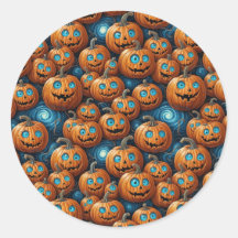 Autocollants Halloween Citrouille