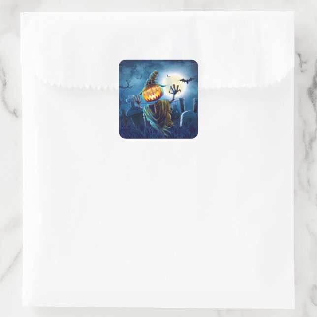 Autocollants Halloween-Citrouille (Sac)
