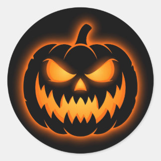 Autocollants Halloween Citrouille Jack O Lantern L