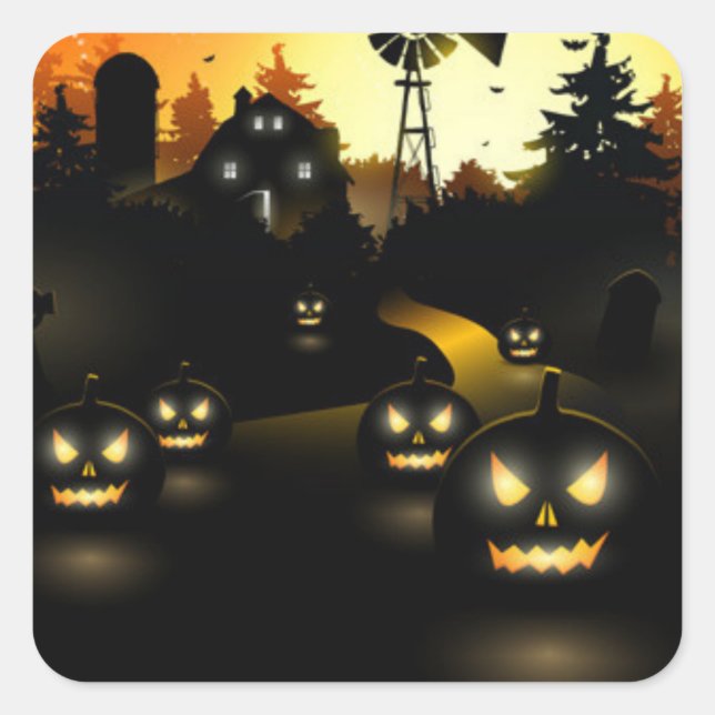 Autocollants Halloween-Citrouilles (Devant)