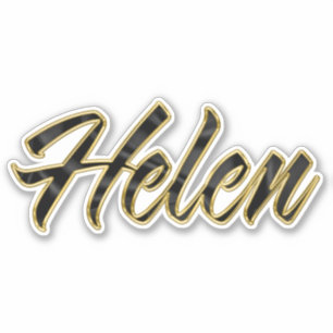 Autocollants Helen Black Gold Lettering