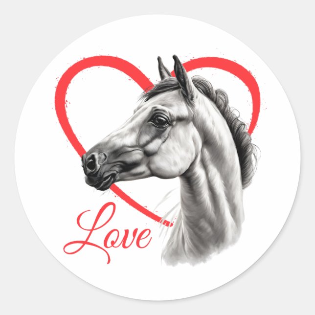 Autocollants Horse Love (Devant)