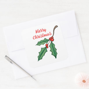  Autocollants Houx de Noël 