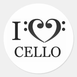 Autocollants I Love Cello