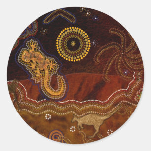 Autocollants indigènes australiens d'art de dése