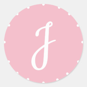 Autocollants initiale chic rose clair
