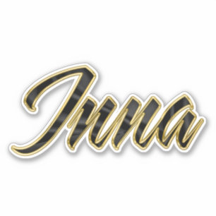 Autocollants Inna black Gold Lettering