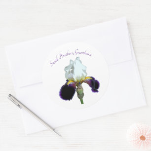 Autocollants Iris Violet et Blanc